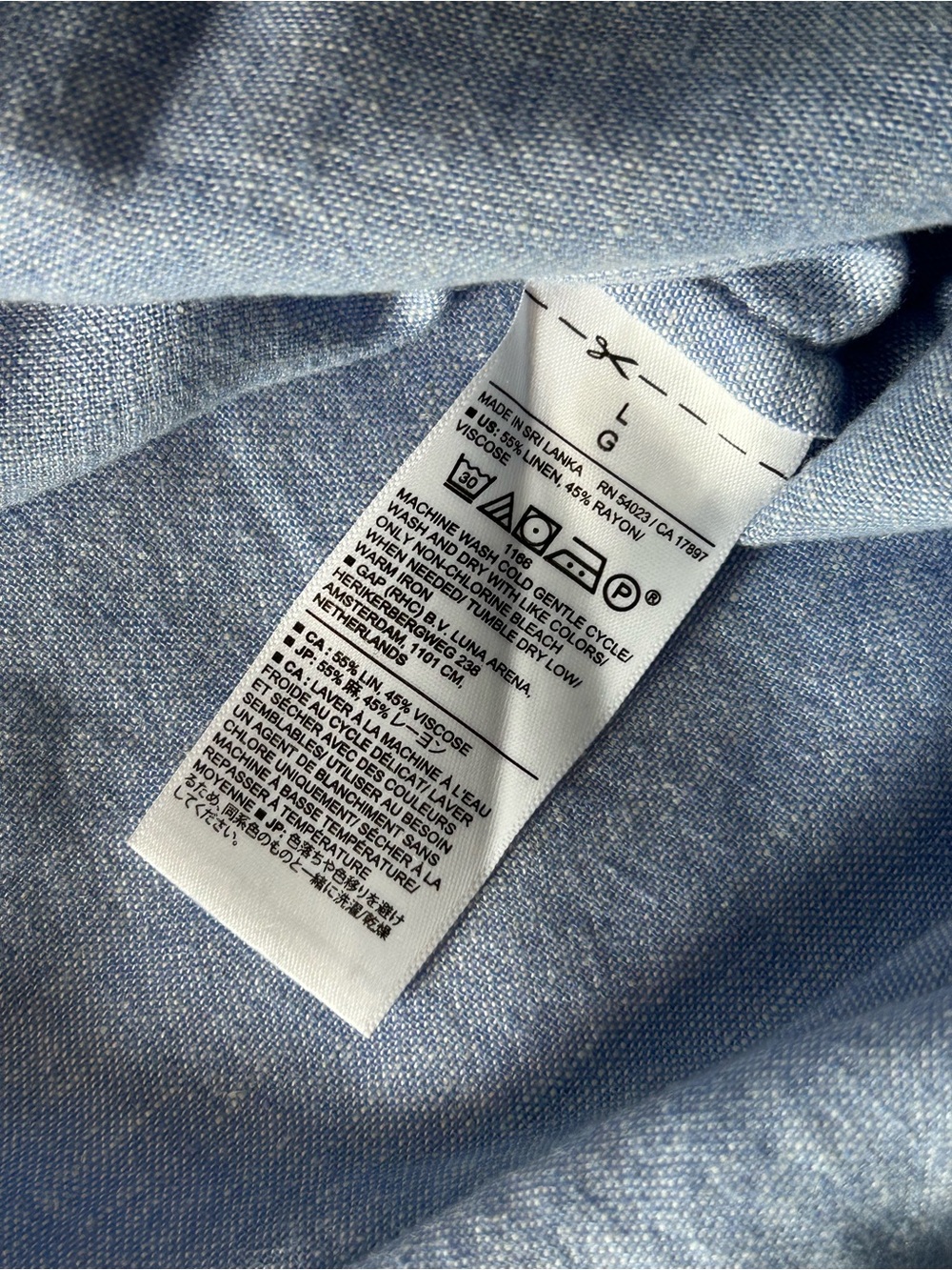 Banana Republic Women's Linen-Blend Popover Shirt, size Large - Picture 10 of 10